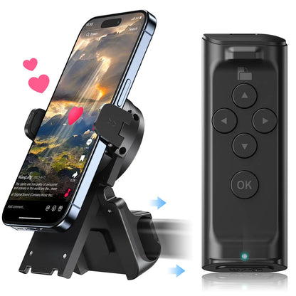 SummerWins TikTok Scrolling Remote with Phone Stand | Wireless Page Turner & Bluetooth Camera Shutter for iOS Android | Hands-Free Selfie & Video Recording Accessory
