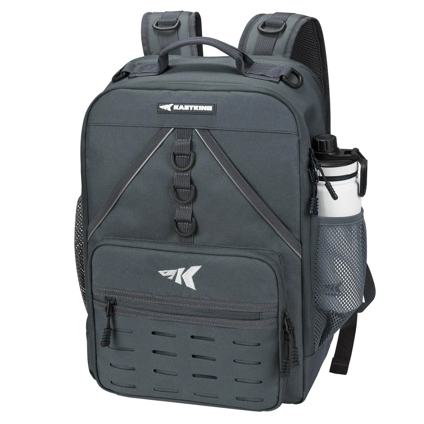 40L Fishing Tackle Backpack with 4 Tackle Boxes & Rod Holders