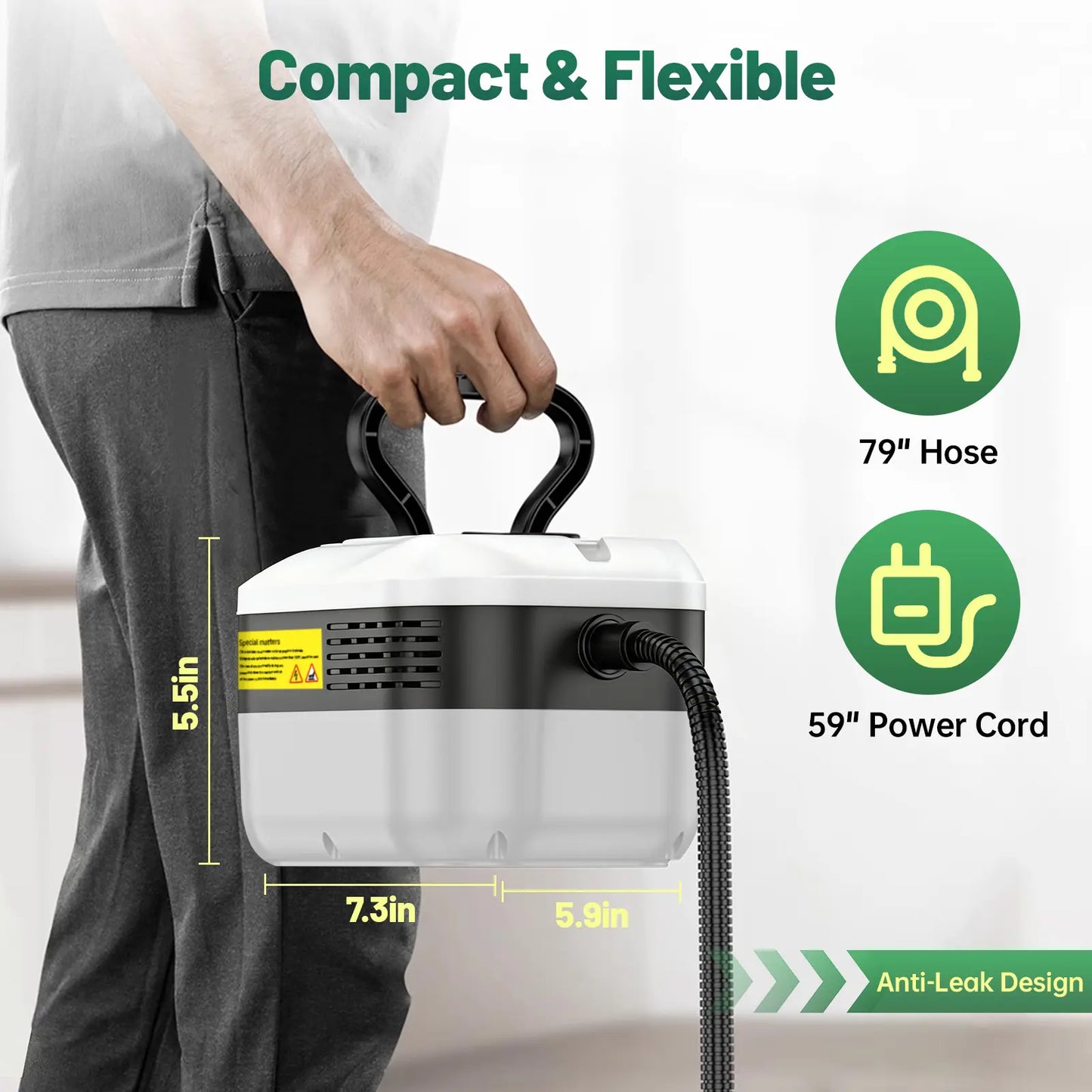 10-in-1 Versatile Power Steamer: Fast, Adjustable, All-Surface.