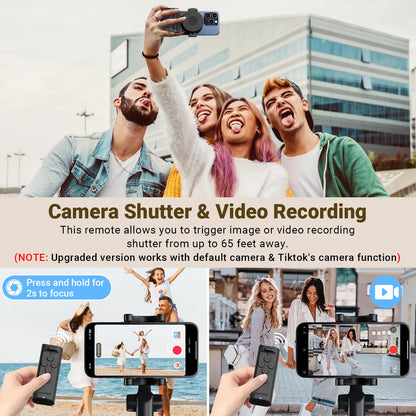 SummerWins TikTok Scrolling Remote with Phone Stand | Wireless Page Turner & Bluetooth Camera Shutter for iOS Android | Hands-Free Selfie & Video Recording Accessory