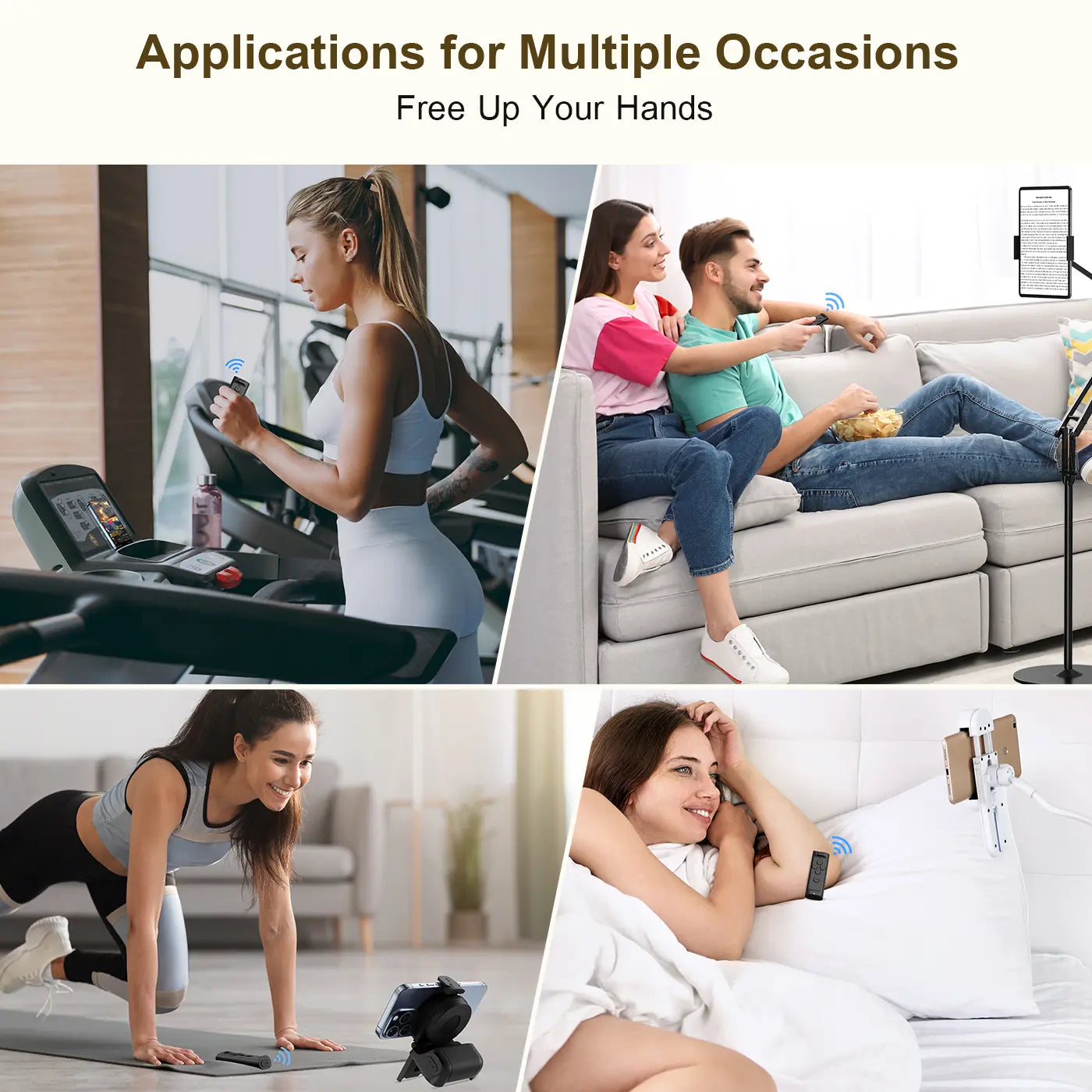 SummerWins TikTok Scrolling Remote with Phone Stand | Wireless Page Turner & Bluetooth Camera Shutter for iOS Android | Hands-Free Selfie & Video Recording Accessory